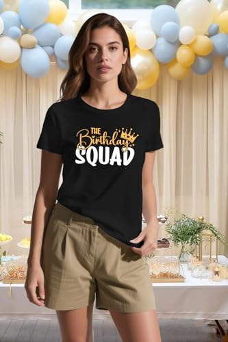 Women Birthday Shirts Cute Happy Birthday Queen T-Shirts B-Day Party Crew Squad Tee Tops2