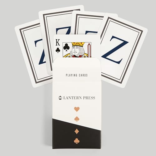 Baraja de cartas Póker Monogram Estate gris azul 52 cartas miniatura 6