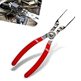 getfay 1 PC Car Relay Extraction Pliers, 8.8' Long Fuse Non-destructive Disassembly Tool for Small Spaces, Multifunctional Anti-slip Handle Pulling Pliers, Unviersal for Cars Repair Accessory (Red)