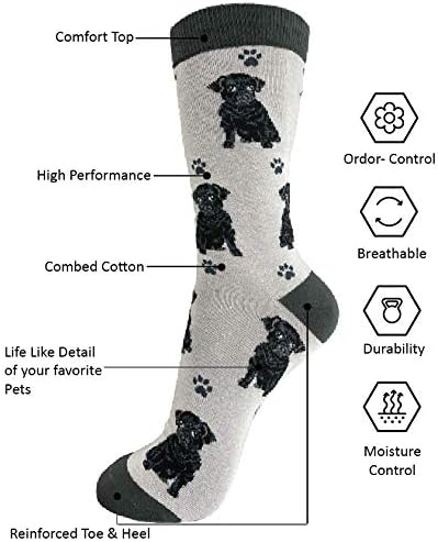 Pet Lover Socks - Fun - All Season - One Size Fits Most - For Women And Men – Dog Gifts (Black Pug) - Image 2