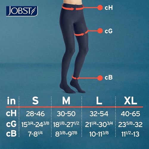 Image of JOBST UltraSheer Waist-High Compression Stockings for Women - Closed Toe - Medical Compression 15-20 mmHg - For Varicose and Spider Veins - Helps Prevent Swelling