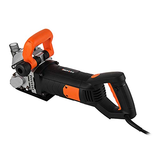 BuoQua Mauernutfräse Wandfräse 5000 U/min Wand Chaser Maschine 4800Watt Wand Groove Schneidemaschine Stoßmaschine 42mm für Ziegel Granit Marmor Beton Cutter Notcher Groover mit 5 x Sägeblätter