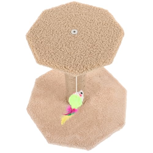 Rascador para gatos vertical POPETPOP de sisal con bola colgante miniatura 1