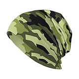 TEMKIN Gorro de punto con estilo vaquero, suave y cómodo, adecuado para salidas diarias, Verde camuflaje., Talla única
