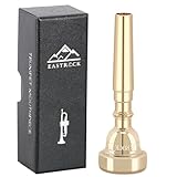 EastRock 5C Trumpet Mouthpiece Gold Plated Bb Trompeta Mouthpiece Trumpet Instrument Accessories Vacuum Packed