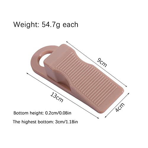 Hsthe Sea 4pcs Hangable Door Wedge,Door Stopper for Floor,Heavy Duty Rubber Door Stop,Black Door Wedge Suitable for Coarse Floors Board - Image 2