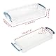 BTSKY 6 Pack stapelbar transparent Bleistift Box - Bürobedarf Lagerung Veranstalter Box, Pinsel Malerei Bleistifte Storage Box Aquarell Stift Container Zeichnung Werkzeuge, Blau Schnalle