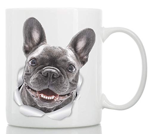 Winston & Bear Tazza Bulldog Francese Nero – Tazza da Caffè in Ceramica soggetto Cane Francese per Amanti dei Cani – Il Regalo Perfetto con soggetto Bulldog Francese (330 grammi)