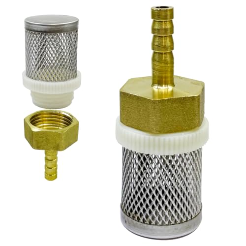 Image of Stainless steel filter copper tube joint 6mm diameter hose connection, garden, swimming pool, fish tank hose filter, Suction Strainers Used to Remove Debris and Reduce Solid Entry(6mm)
