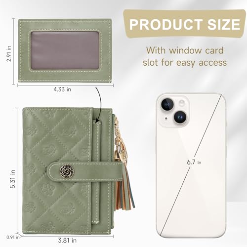 Small RFID Wallet Women Ultra Thin Slim Womens Wallet Compact Bifold Pocket Ladies Wallets for Women With Zipper Coin Pocket2