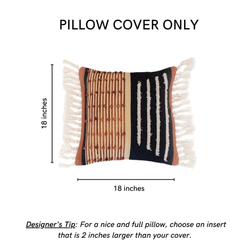 Casa Boho Decorative Pillow Cover Mid Century Modern Decor Boho Pillows Boho Throw Pillow Covers Decorative Pillows For Bed Boho Accent Pillow Midcentury Modern Decor Accent Pillows For Couch 18X18 #TOP5