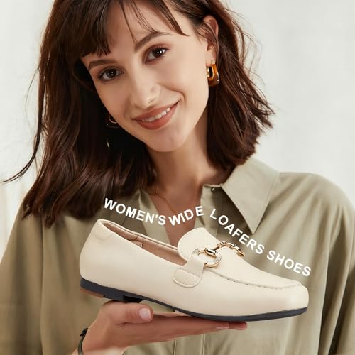 Image of DeYashopin Womens Loafers Shoes Fashion Low Heel Slip on Shoes Comfortable Driving Flats