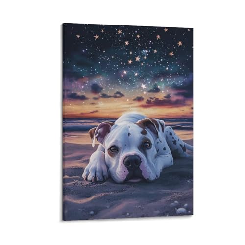 Toile Dalmatien décoration murale poétique pour chambre et salon chaleureux