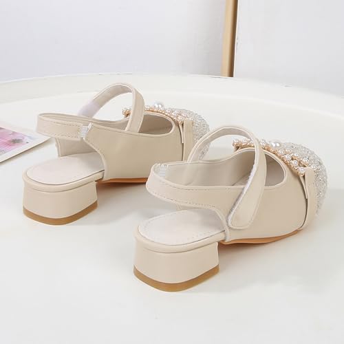 IWIHMIV Little Girls Sandals Girls' Sandals Toddler Girls Sandals Girls Sandals Closed Toe Summer Heels Dress Sandals3