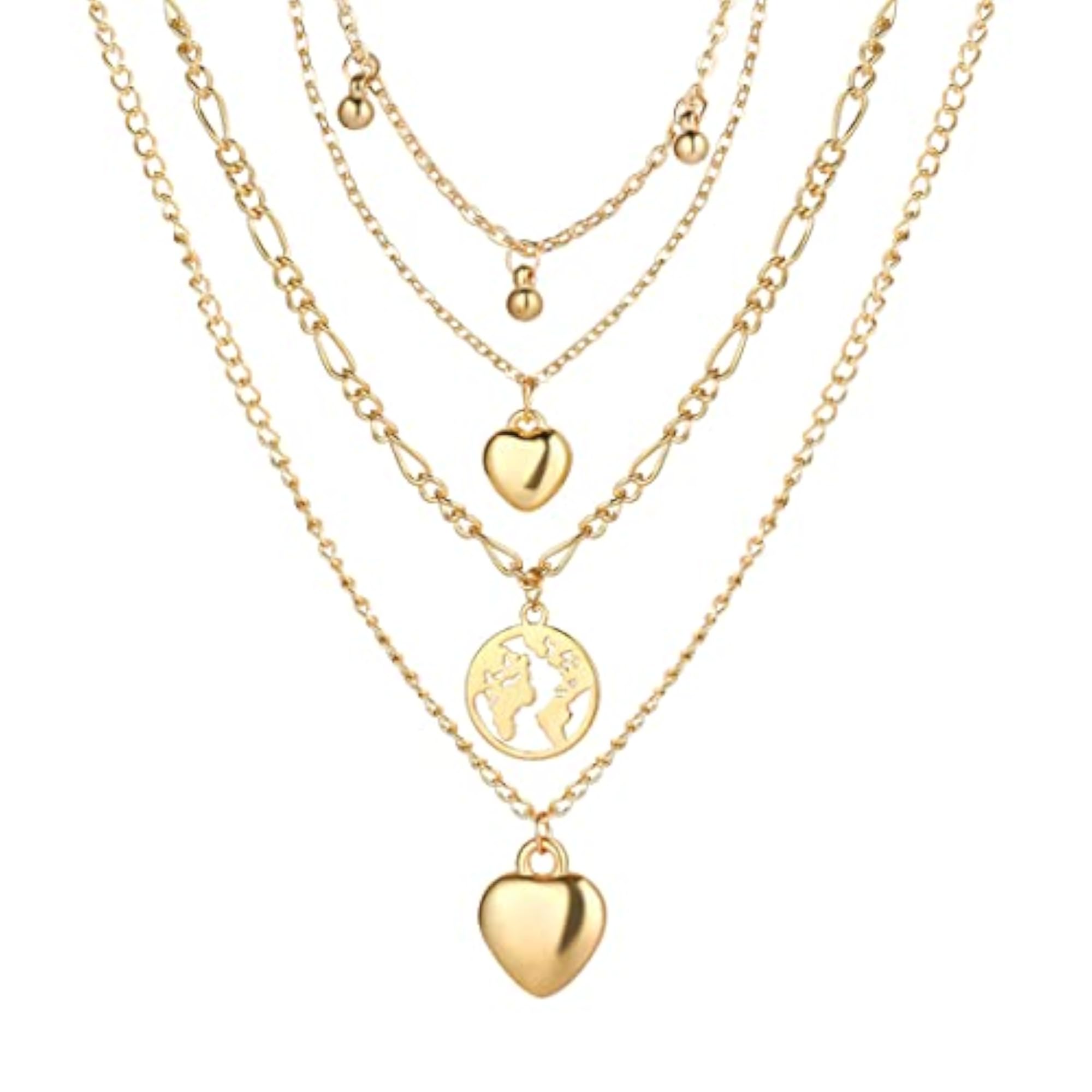Layered Necklace Set, Gold & Silver-Plated
