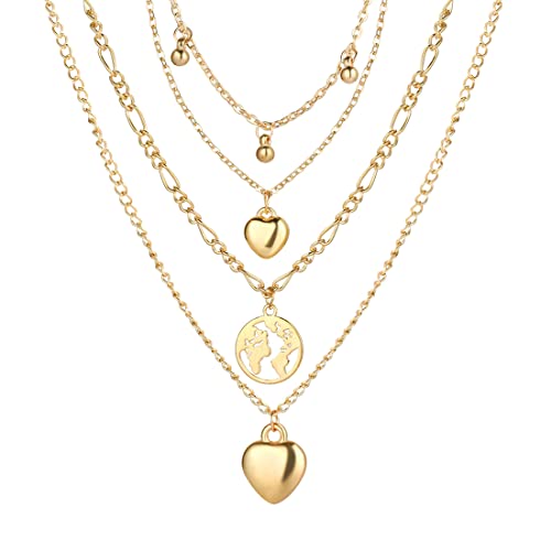 Layered Necklace Set, Gold & Silver-Plated