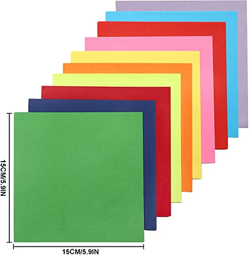 Image of Folding Sheet for Origami and Art and Craft Work Set of 200 Sheet Size 15X15 Cm 90 GSM Paper Easy Folding For Project And Assignmnet (15 X 15 Origami Sheets 200)