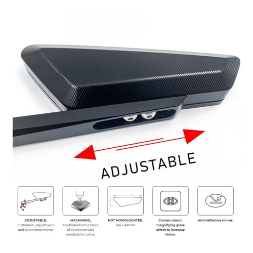 Espejo retrovisor moto ajustable para manillar Yamaha MT07 MT09 3