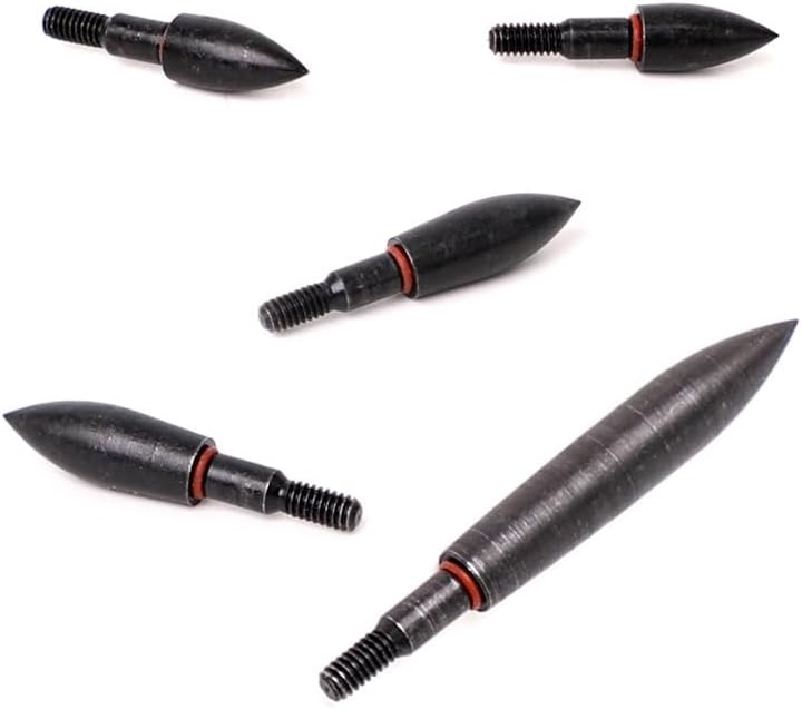 10pcs 6.2mm Archery Arrowhead Target Point Black/Silvery Tips Hunting Shooting Accessories