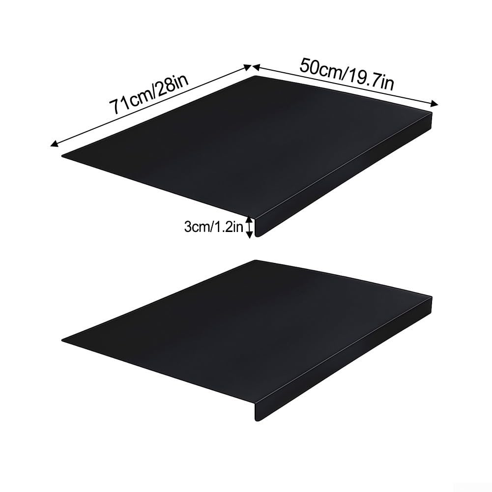 Guarda Bordes Cocina Silicona 71x50cm Forma L Gris(Black)