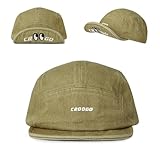 Croogo Short Brim 5 Panel Cap Vintage Dad Hat Cute Baseball Hat for Men Fashion Flat Bill Cap Hip Hop Street STYL,Khaki-CR5P01