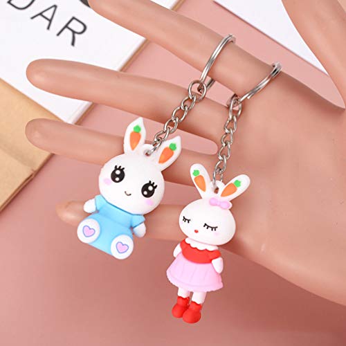 SOIMISS 8 Pcs Chaveiro de Coelho Macio Chaveiro de Coelho Chaveiro Presente de Páscoa Pingentes de F