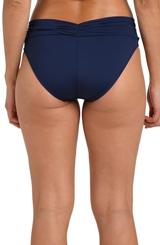 Image of La Blanca Women's Island Goddess Shirred Band Hipster Bikini Bottom