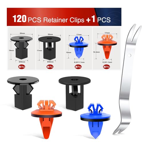 Image of Nilight 120PCS Car Bumper Retainer Clips Bumper Fender Liner Kit for Lexus Toyota 4Runner Tacoma RAV4 Scion 75495-35010 75397-35010 90189-06065 90189-06013 with 1 Fastener Remover