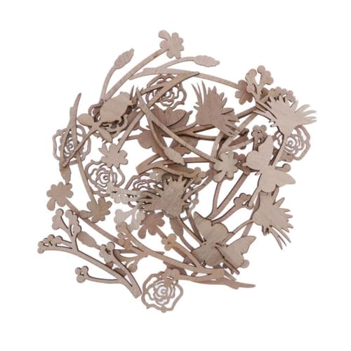 Guangcailun Florale Holzformen, geeignet für kreative DIY Bastelarbeiten und Hochzeitsdeko Ideen, Nähprojekte, Scrapbooking Verzierungen