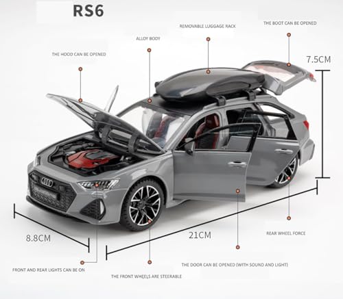 Image of Magicwand Die-Cast 1:24 Scale Auudi Luggage【Large】 with 6 Openable Doors,Lights & Music【Random Color】【Pack of 1】