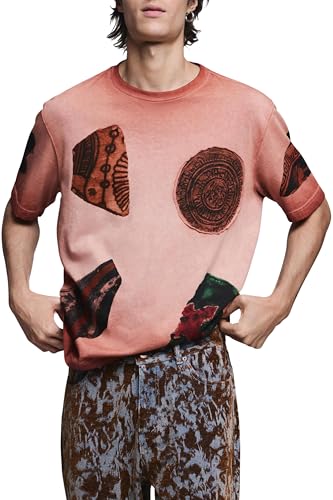 T-shirt Desigual TS Mosaic homme fini les hauts ternes et sans forme