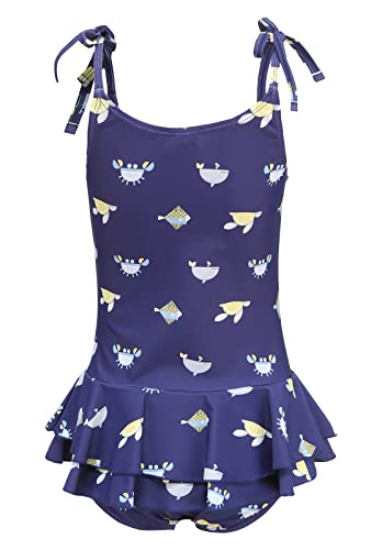 Image of Girls One Piece Swimsuits Halter Ruffled Bathing Suit for Kids Hawaiian Swimwear Leopard Swim Dress 3-16 Years