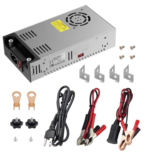 ALITOVE New Version AC to DC Converter 50A Switching 12 Volt Power Supply 110V 120V to 12V Converter Transformer 600W with Cigarette Lighter Socket for Diesel Heater LED Light 3D Printer Car Device