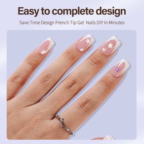 Misssix Soft Gel French Tip Nails, 150Pcs Pre-shaped for Easy DIY Nail Art