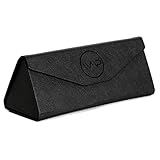 WearMe Pro - Premium Black Foldable Glasses Eyeglasses Case (Black)
