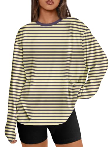 Image of Trendy Queen Womens Oversized Long Sleeve Shirts Fall Tops 2026 Basic Tees