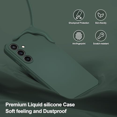 Coque Samsung S23 FE en silicone vert avec protection caméra premium - 3