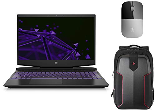 Image of HP Pavilion 15-dk0052TX Gaming Laptop (9th Gen Core i7-9750H /12GB /1TB HDD + 512GB SSD /Win 10 /6GB NVIDIA GTX 1660Ti Graphics) & Z3700 Wireless Mouse & Omen Gaming Backpack