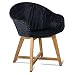 Produktbild OUTLIV. Sessel Clovelly, Teak recycelt, Polyrattan Korb, Robustes Design, witterungsbeständig, uv-beständig, 65x60x76 cm, Sitzhöhe 45 cm, Natur/Schwarz