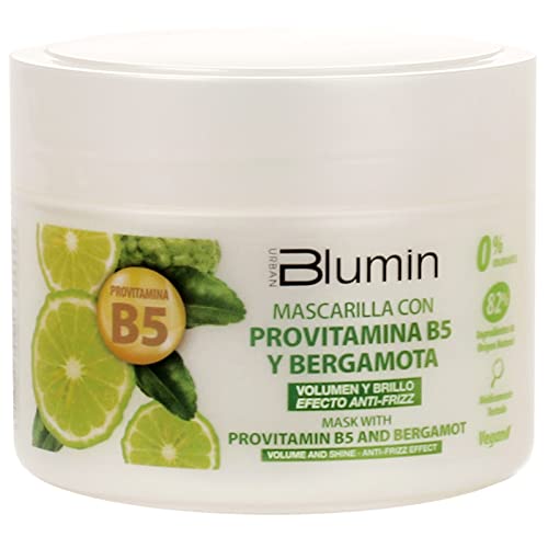 Blumin Mascarilla efecto Anti-Frizz con Bergamota y Provitamina B5, Volumen y Brillo, 300 ml