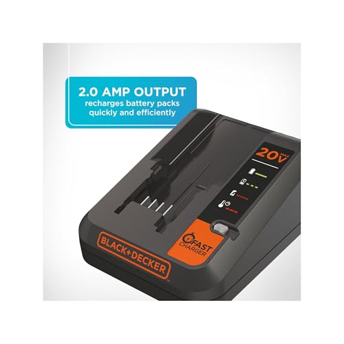 BLACK+DECKER 20V MAX Lithium Battery Charger, 2 Amp (BDCAC202B) - image 2