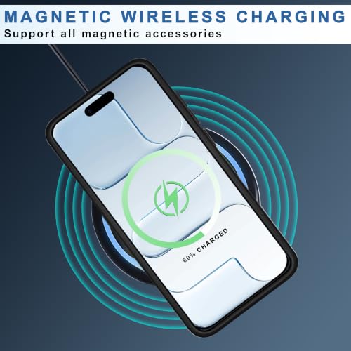Image of CEDO Magnetic Cover for iPhone 17 Air | Compatible with MagSafe Wireless Charging | Matte Black Case Designed with Magnetic Lock Shockproof Edge Protection Backcover (Translucent Black)