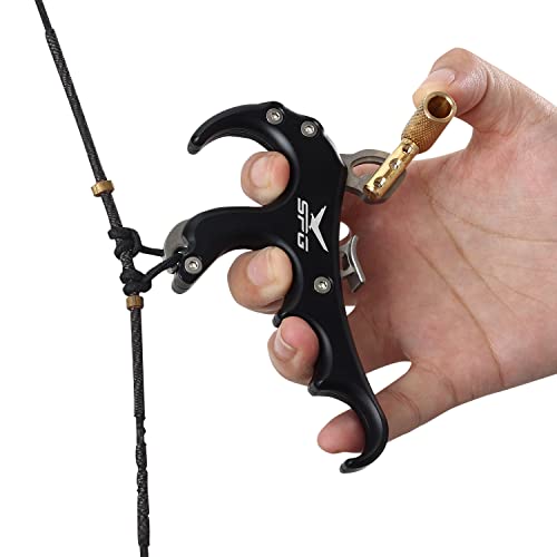 Fenjaner Archery Compound Bow Release Aid Archery Release Bow Thumb Release For Compound Bow Outdoor Shooting Accessories (Black) #TOP2