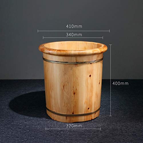 Spa de pies barril madera para baño y masaje miniatura 7