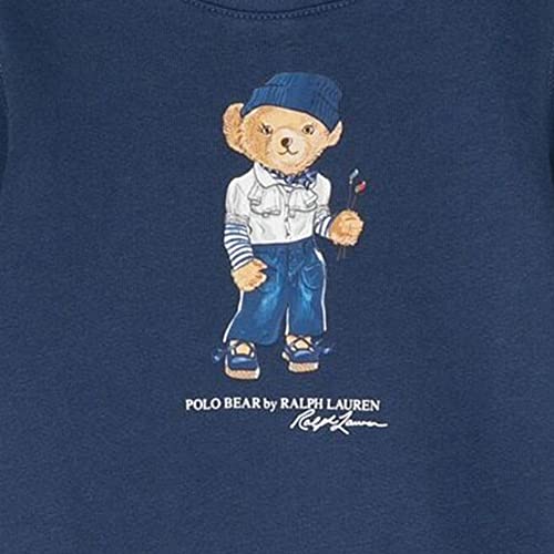 Polo Ralph Lauren Baby Girl's Bear Fleece Dress Set 18 Months Federal Blue #TOP4