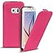 Produktbild Conie BF34860 Basic Flip Kompatibel mit Samsung Galaxy S6 Edge+, PU Leder Hülle Cover Klapphülle für Galaxy S6 Edge+ Tasche Pink