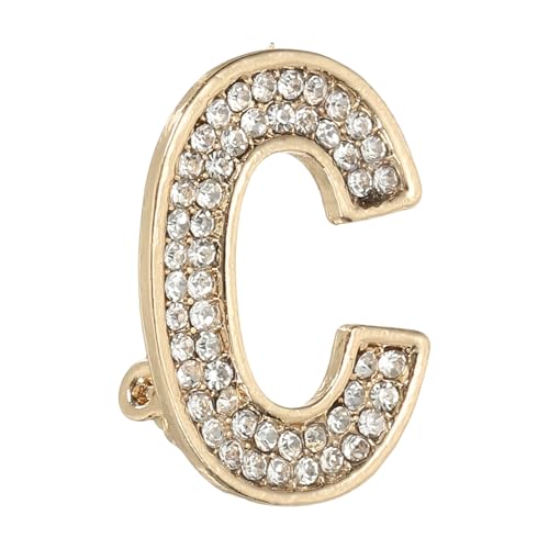 Broche lettre initiale en strass de qualité supérieure pour customisation créative