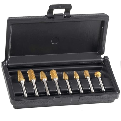 Kit de 8 fresas recubiertas de titanio miniatura 1