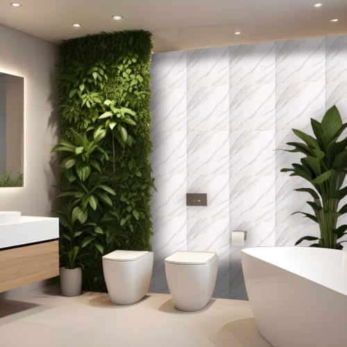 Image of OCEANSKY 3D Wallpaper PE Foam Self Adhesive Brick Design, 4, White | Wall Stickers, DIY Wallpaper, For Home Hotel Living Room Bedroom Cafe Deco