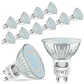 GU10 LED Light Bulbs, 50 Watt Halogen Equivalent, 2700K Warm White GU10 Bulb Replacement for Track&Recessed Lighting, 4W 450 Lumens LED Bulbs for Kitchen, Range Hood, Living Room, 12-Packs